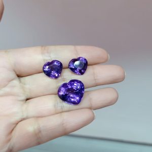 Purple Heart Shape Gems