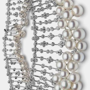Royal Pearl Diamond Necklace (From $300-)